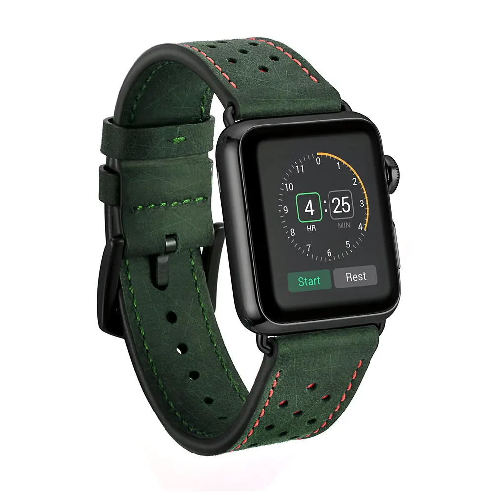 KISSCASE ретро кожаный ремешок для apple watch 4 3 2 1 42 мм 38 мм деловые ремешки для Nike+ apple watch 4 3 40 мм 44 мм браслет