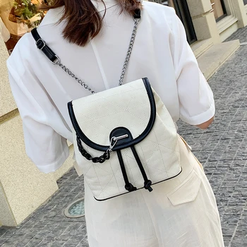 

NEW French Design Fashion Canvas Backpack & Elegant Chain Crossbody Bag Width 19cm Height 11cm Thickness 6cm