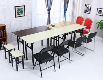 

Folding table stall manicure table conference table long table training desk simple dining table household rectangular desk