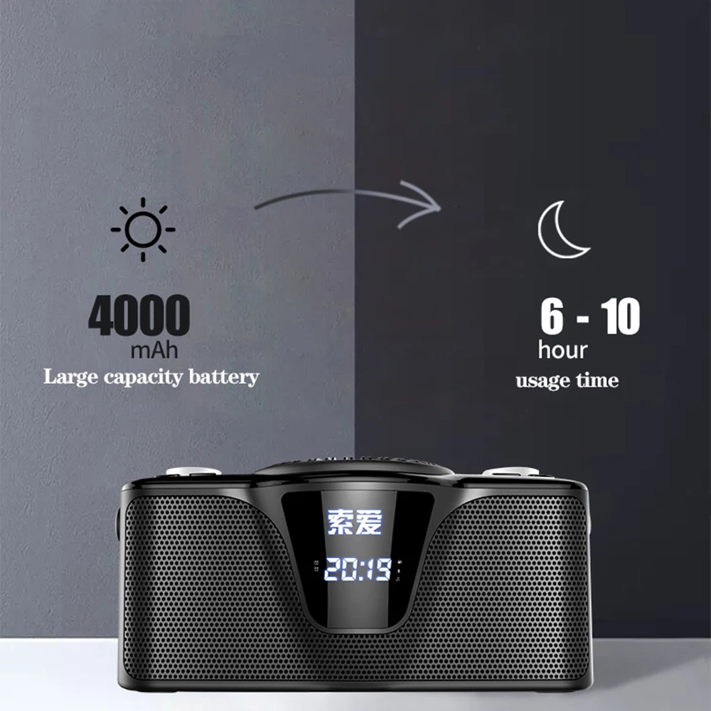 Bluetooth динамик с сабвуфером и вентилятором беспроводной стерео двойной громкий FM