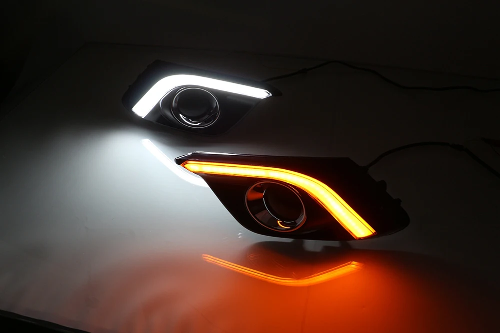 CSCSNL 2 шт. DRL для Mazda 3 Мазда 3 Axela светодиодный дневные ходовые огни Дневной светильник противотуманная фара с сигналом поворота светильник