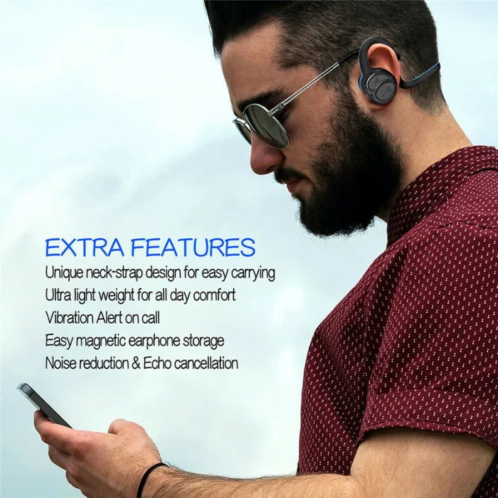 Беспроводная bluetooth-гарнитура с шейным креплением, гарнитура с громкой связью, Спортивная стереогарнитура JHP-лучший вариант