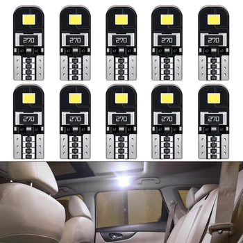 

10x T10 W5W 194 Led Bulbs W5W 147 152 158 Dome Light Interior Lighting White For Toyota Corolla Camry Prado White High Stop Rear