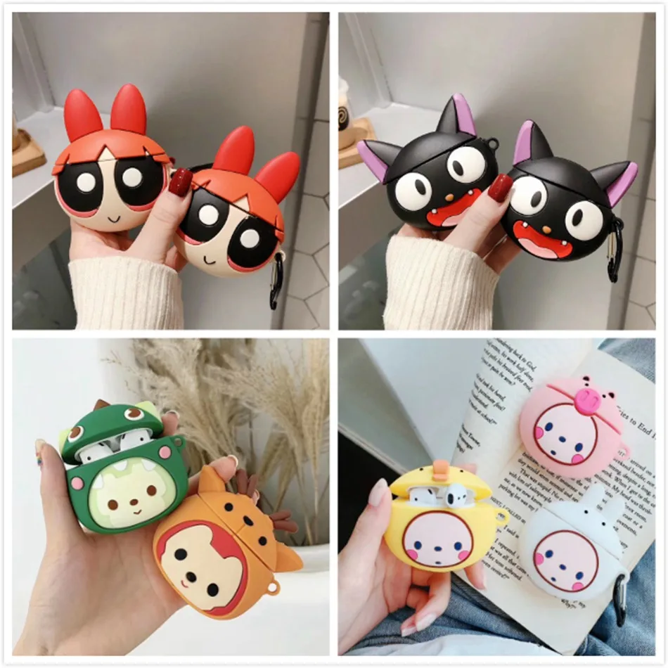 

3D Bluetooth Wireless Earphone Case For AirPods 2 Case Silicone Squirrel Cute Cartoon Protector Cover for Apple Air pods Case