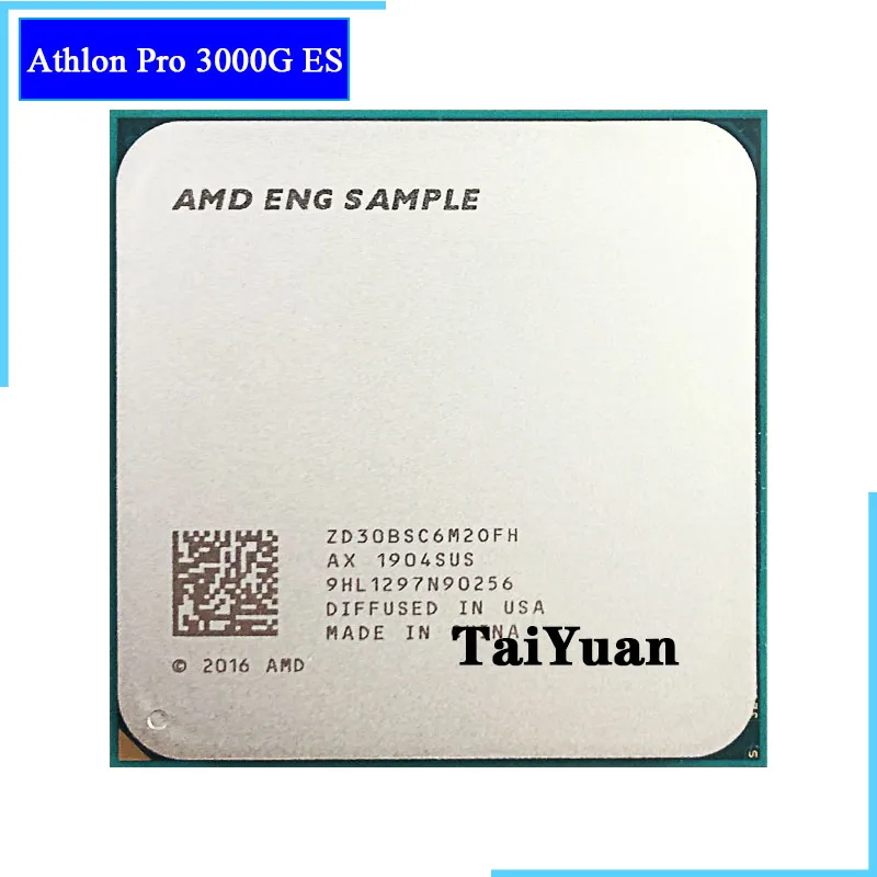 Процессор AMD Athlon Pro 3000G es 3 ГГц двухъядерный Quad Thread 35 Вт процессор L3 = 4M ZD30BSC6M2OFH сокет