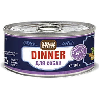 

Solid Natura dinner lamb for dogs 0,1 kg * 20 PCs