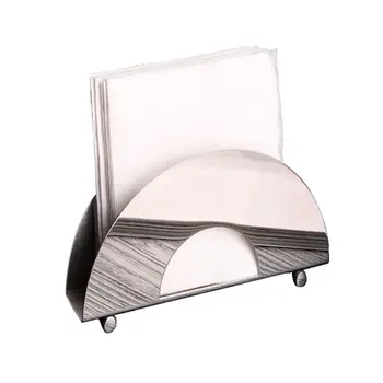 

Stainless Steel Napkin Holder Vertical Decorative Tissue Rack Box Paper Serviette Dispenser for Dining Table Kitchen Counter