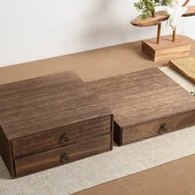 Retro gavetas de madeira caixa de armazenamento desktop diversos chá jóias organizador caixa de mesa gaveta tipo jóias caixa de cosméticos