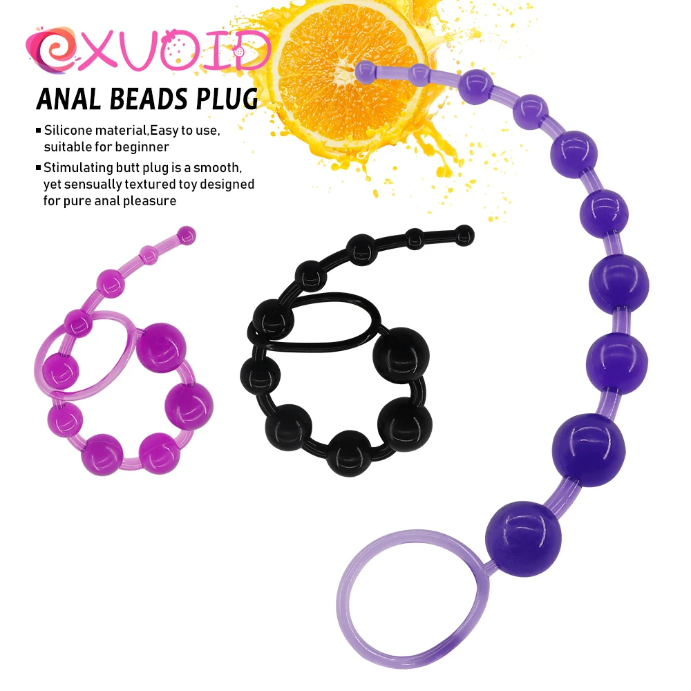 EXVOID 10 шариков длинные анальные шарики массажер простаты секс-игрушки для мужчин