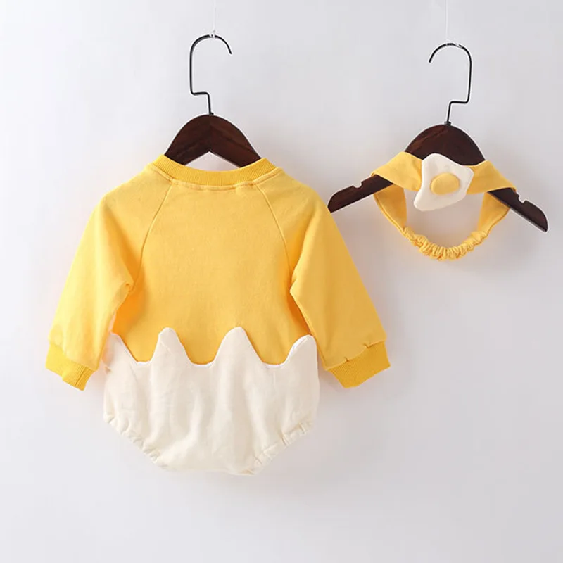 

2019 Autumn New Style Clothes for Babies 66 Newborns BABY'S FIRST Month Hundred Days Egg Long-sleeve Jumpsuit Triangular Crawlin
