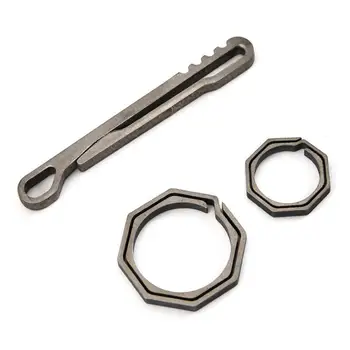 

Multifunction Titanium Ti Clip Multi Buckle Keyring Belt EDC 1pc Bottle Ring Hike Outdoor Keychain TC4 Camp Key Opener E4G9
