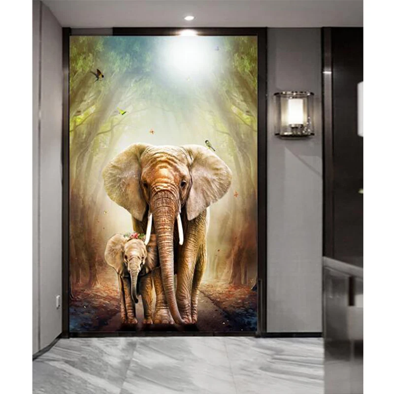 

Youran DIY Diamond Embroidery Kits Full Round Animal Elephant Oil Painting Pattern Home Decorative Rhinesone Cross Stitch Set