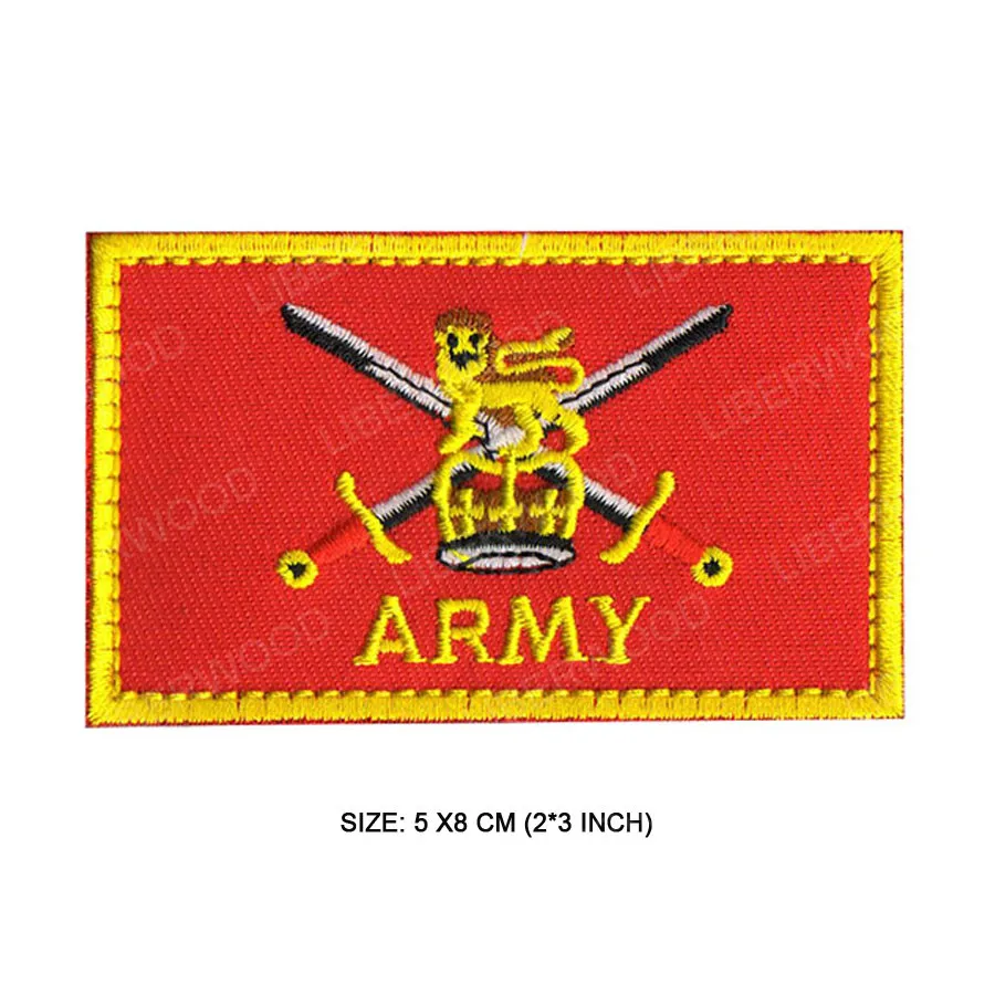 Английский Королевский герб Британский Армейский флаг Ensign Вышитая эмблема Британский Львиный щит нашивка значок для куртки пальто рюкзак