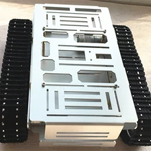 Литой танк, умный автомобиль, платформа, алюминиевый гусеничный робот, Металлическое шасси с мощным двигателем для самостоятельного обучения, игрушечный автомобиль, комплект