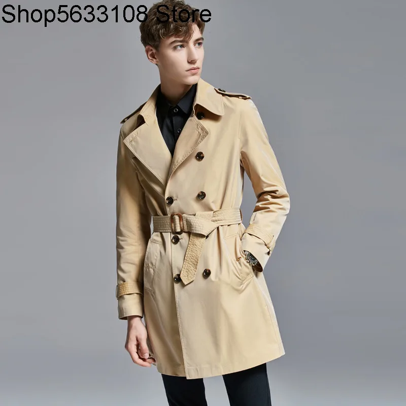 

Shuang Row Buckle Chameleon Windbreaker Coat Male Big Code 2020 Autumn 1169
