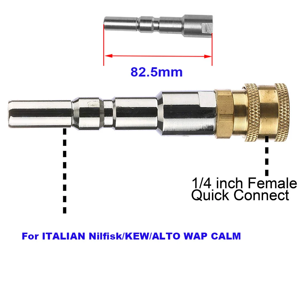 USEU пистолет для мойки под давлением адаптер с 1/4 ''женский быстросъемный Фиттинг Fit черный и Decker Nilfisk Kew быстрый выпуск