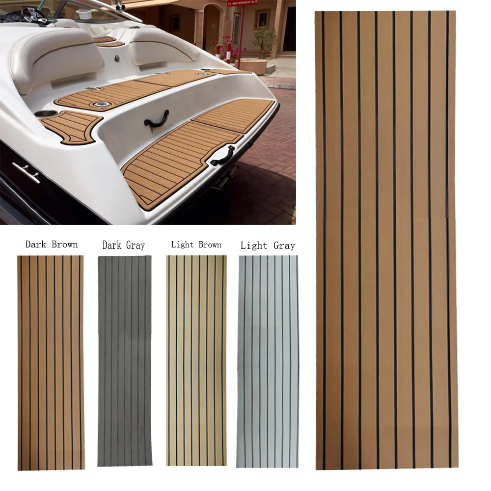 

240*45*0.6cm EVA Teak Sheet Car Marine Boat Flooring Non-slip Mat Yacht Inflatable Boat Decking Self-Adhesive Anti Skid Pad