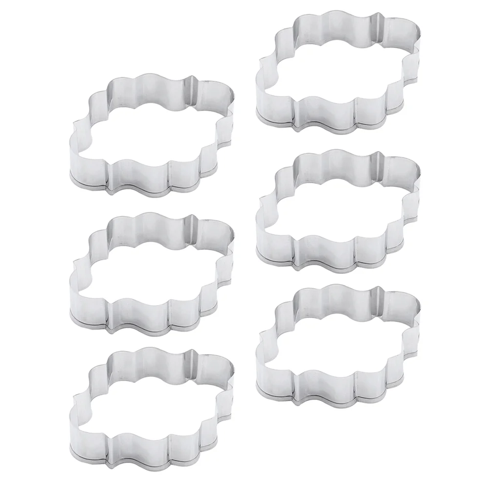 6pcs Creative Cookie Cutters Stainless Steel Cake Molds DIY Cupcake Biscuit 