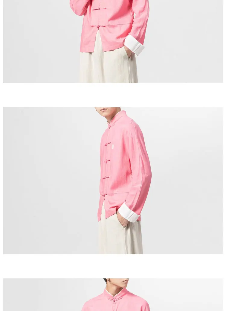 Sinicism Store Autumn Men Button Cotton Linen Oversize Shirts Mens Chinese Vintage Tops Clothing Male Autumn Casual Shirt