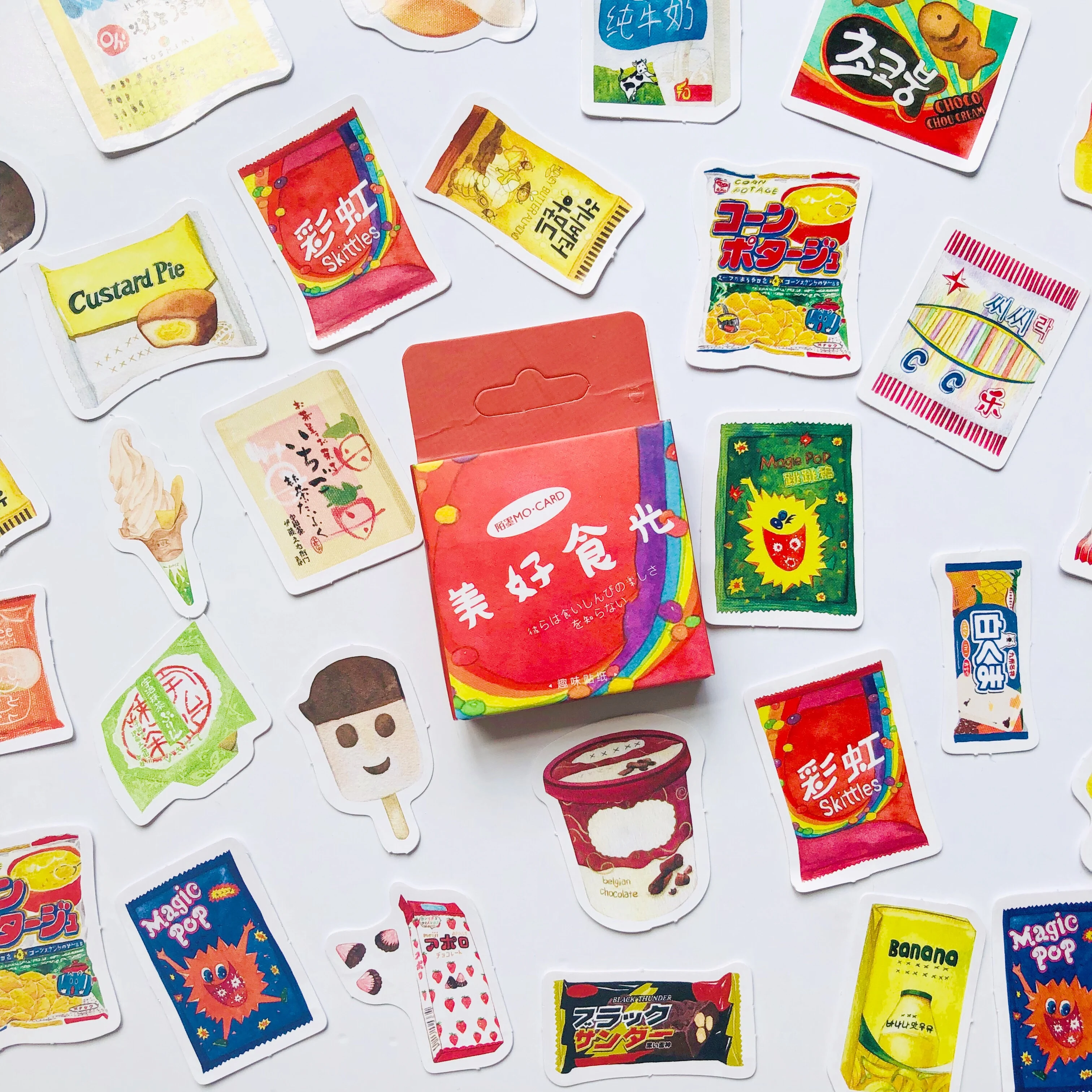46 pcs /Box Memories Child Snacks DIY Decorative Stickers