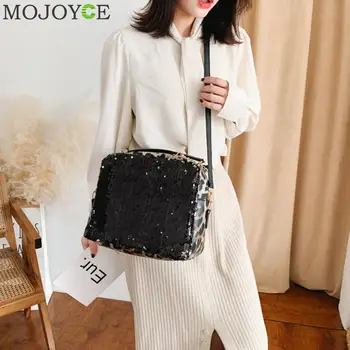 

Sequins Leopard Splicing Color Shoulder Messenger Totes Bag Women Large Capacity Casual Crossbody Handbags