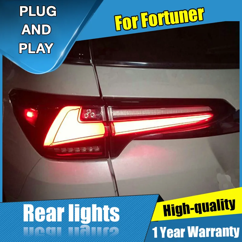 Автомобильный Стайлинг для Fortuner задняя фара 17-19 для Fortuner задние фонари, выделенный Автомобильный свет, светодиодные задние фонари с 2 шт