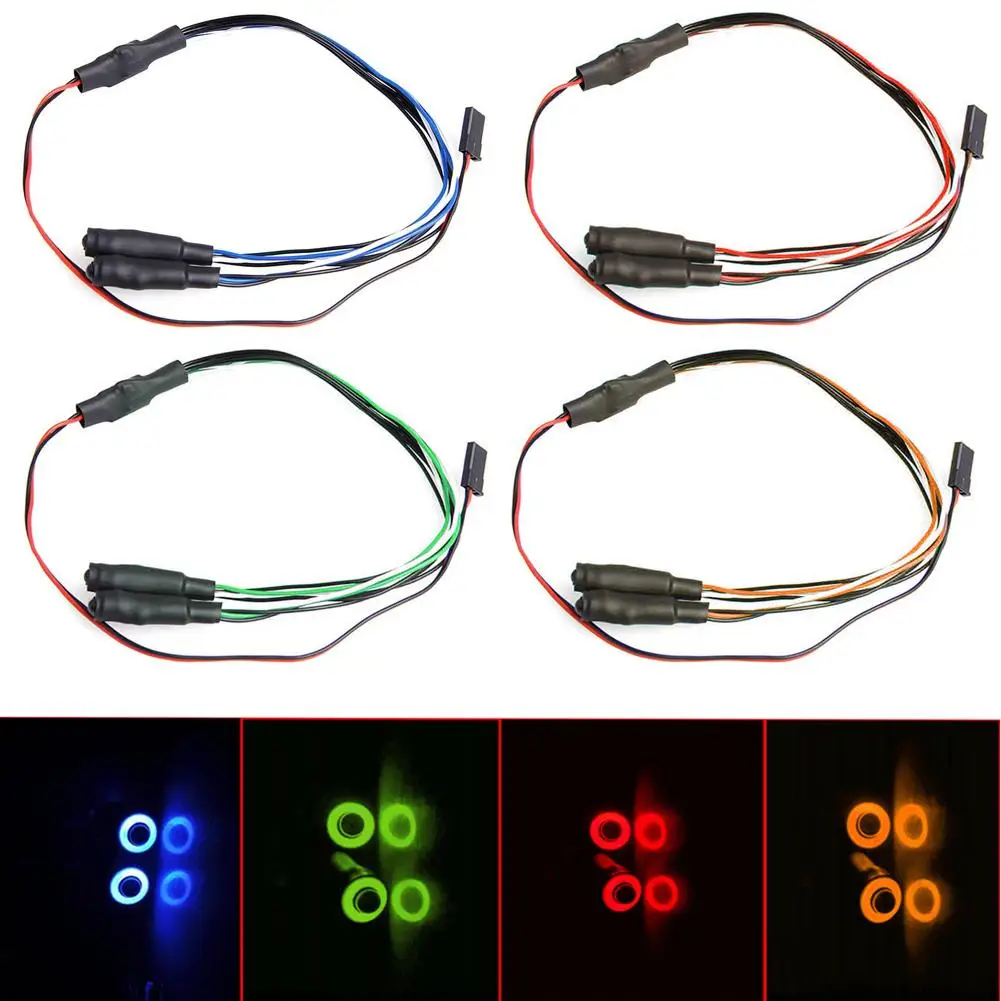 

5mm 2Leds Light Angel Demon Eyes LED Headlight Bulb for 1/10 RC Car
