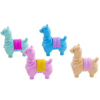 

3 pcs/lot Alpaca Eraser Cartoon Animal Writing Drawing Rubber Pencil Eraser Stationery For Kids Gifts school suppies