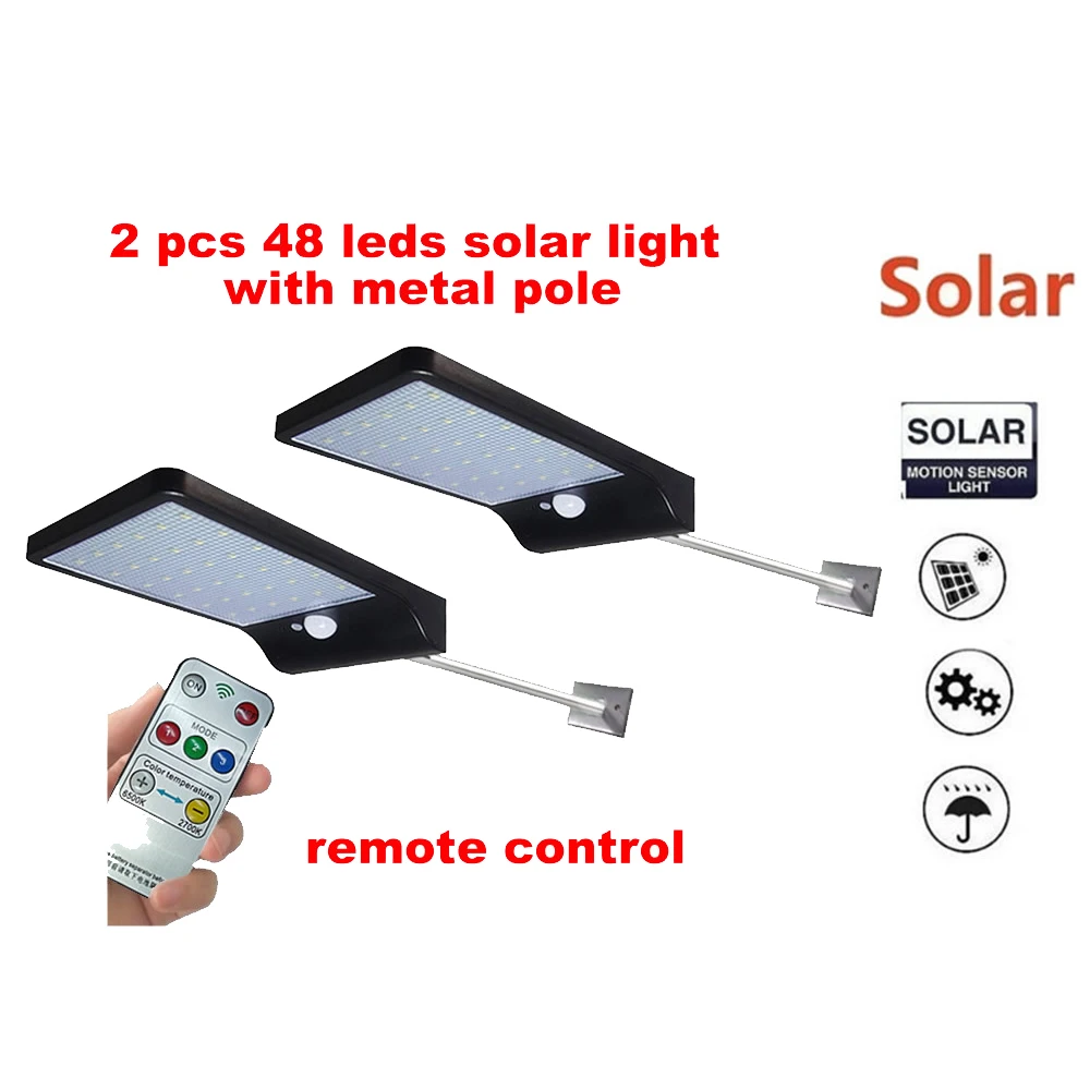 

2/4pcs Portable Solar Light Solar Powered Energy Lamp 48 LED Bulb for Outdoors Camping Light Tent Solar Lamp security garden wal