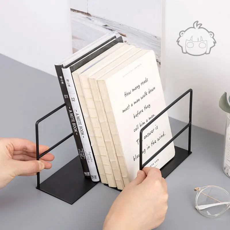 Подставка для книг из кованого железа 1 пара простая настольная офисная