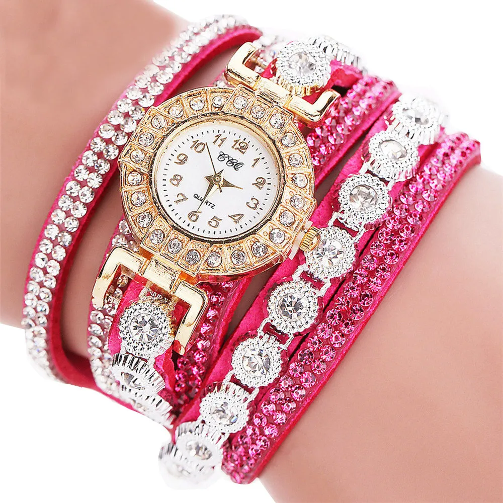 CCQ браслет часы Для женщин женские часы с Стразы Часы Для женщин s Винтаж одежде модные наручные часы подарок F1211 - Цвет: HOT
