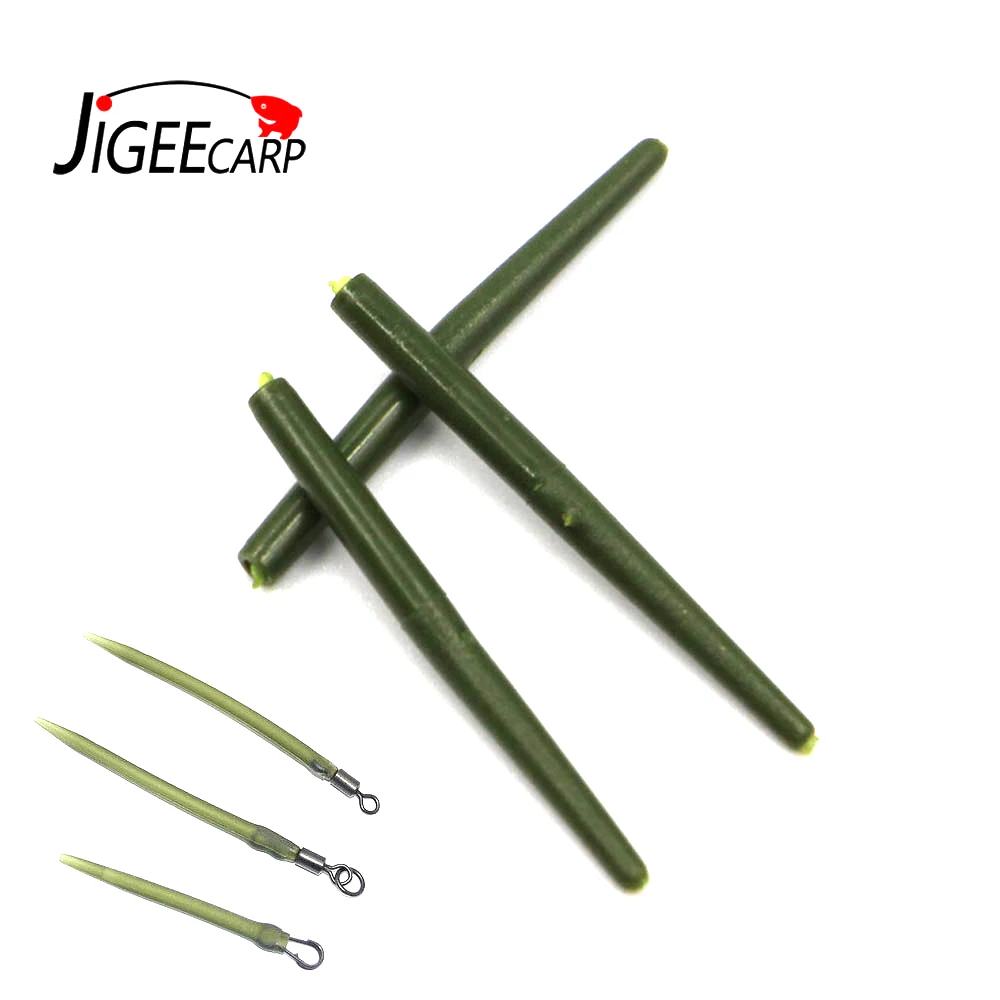 

JIGEECARP 100PCS Carp Fishing Soft Rubber Anti Tangle Sleeves Carp Fishing Tackle Rig Making Terminal Fishing Tackles Wholesale
