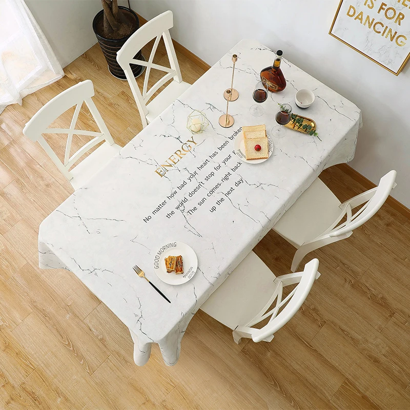 Nordic Thick Round Table cloth Party Wedding TableClothKitchen Pattern Rectangular tablecloth Pastoral printing table cover set