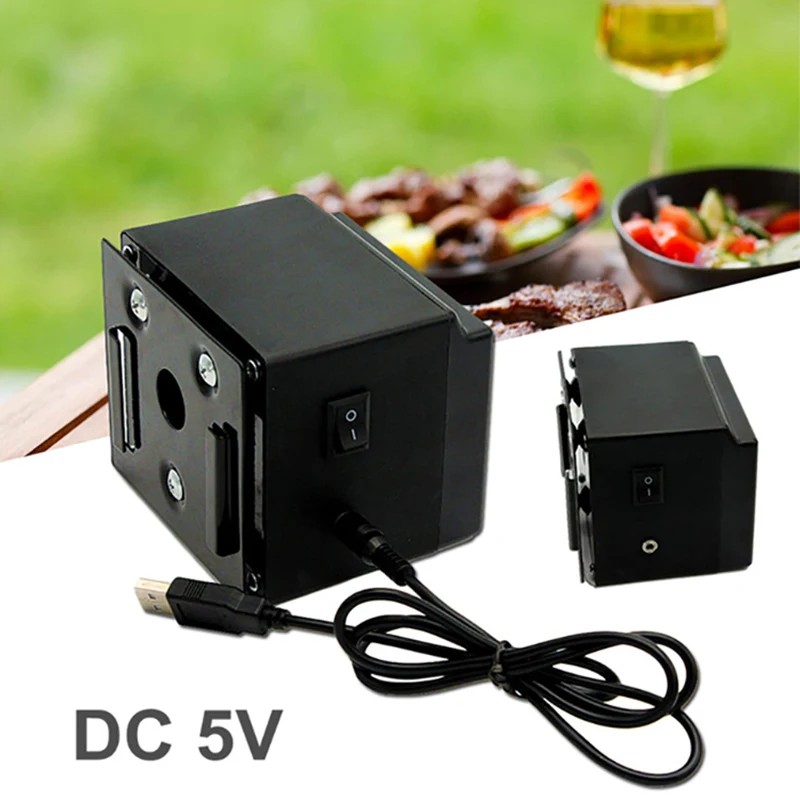 

Upgraded Grill Motor USB Oven Motor Available Mobile Power Oven Motor Bracket Rotator Outdoor Barbecue Accessories FD605A