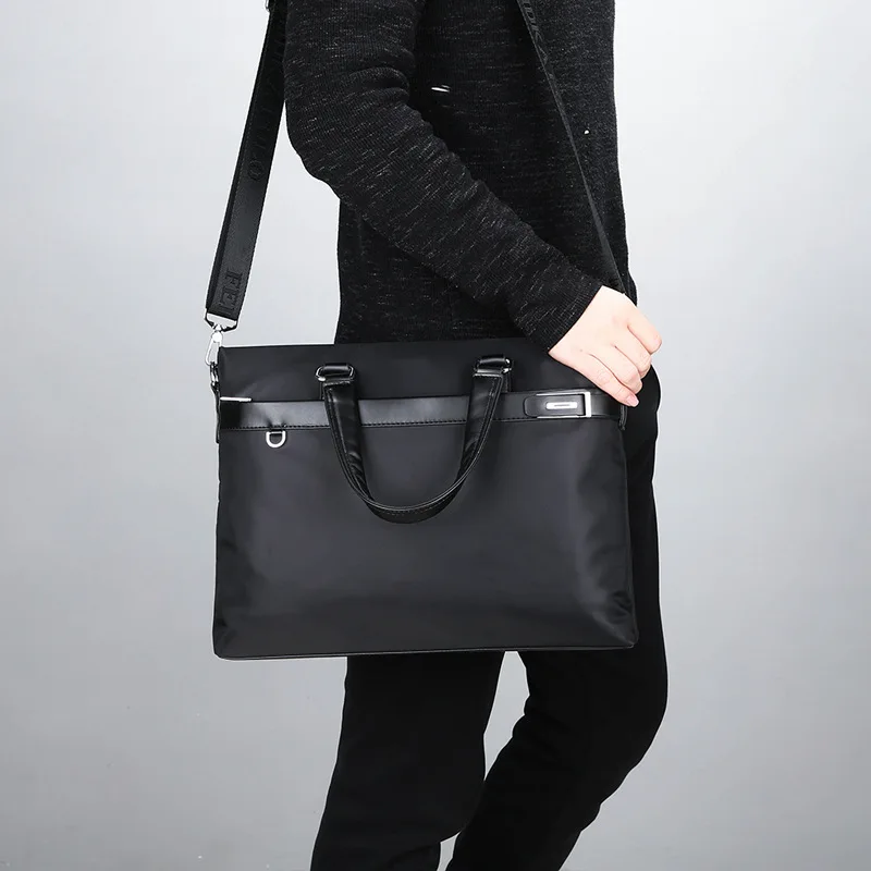 

MEN'S Briefcase Nylon Handbag Men Briefcase Shoulder Cross Computer Bag Customizable Logo