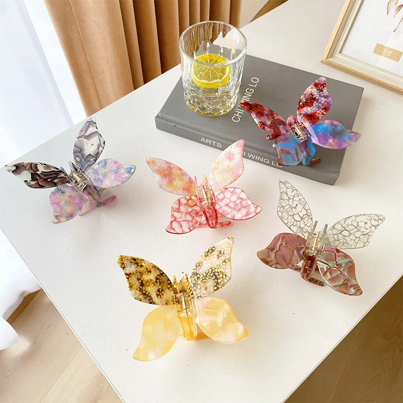 New Fashion Wholesale Autumn Winter 11CM Butterfly Acetate Hair