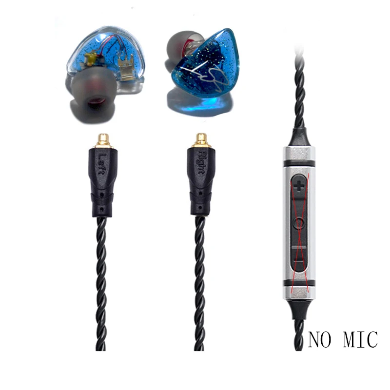 mmcx-ZST WITH BLACK  NO MIC CABLE