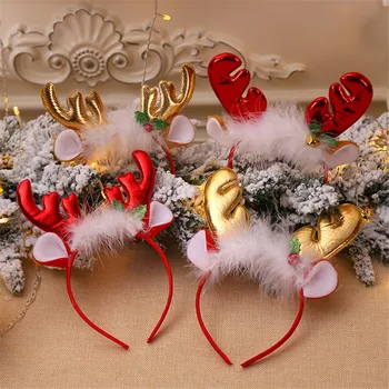 

Maxsin 10 pcs/lot New Christmas Decorations Cartoon headwear hat Christmas hair band Children Holiday Party Creative Gifts