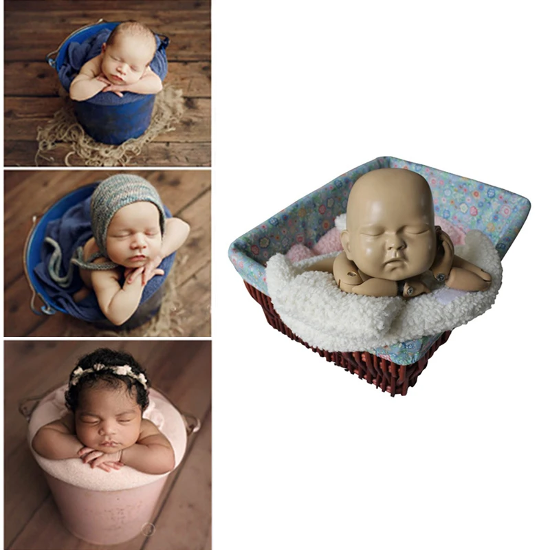 3pcs/set Newborn Photography Props Baby Bucket Mat Newborn Photography Accessories Baby Photo Shot Assistance for Studio New photo
