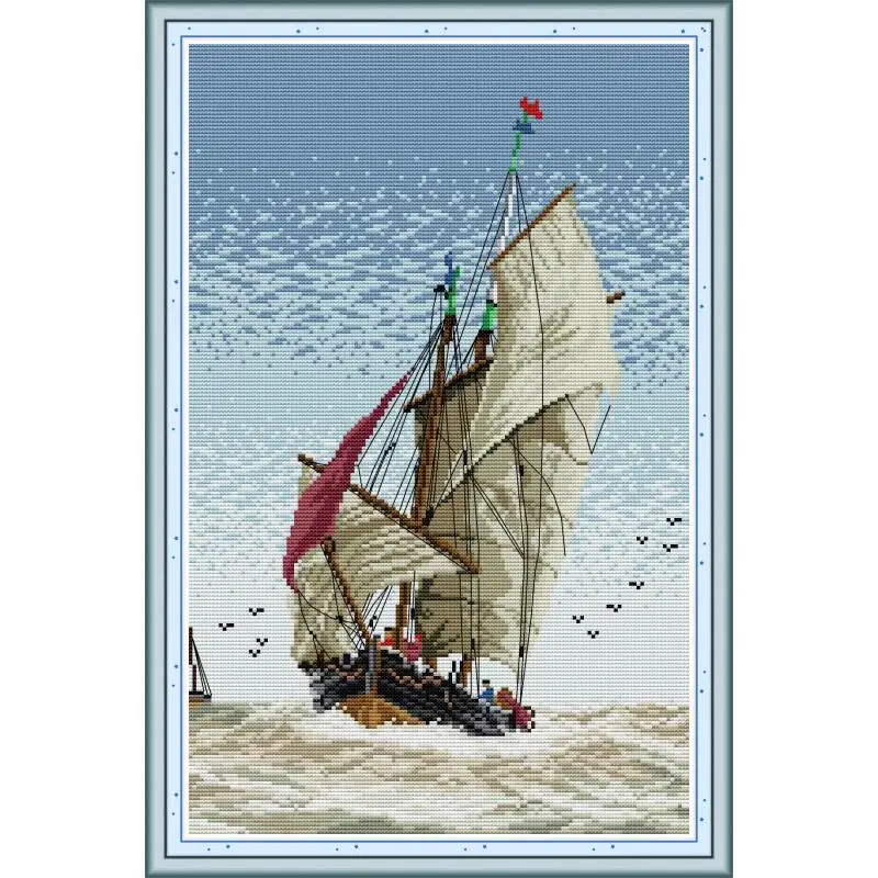 Everything Is Going Smoothly Pattern Cross Stitch Printed Canvas11CT Fabric Counted Angel Embroidery Threads Crafts | Дом и сад