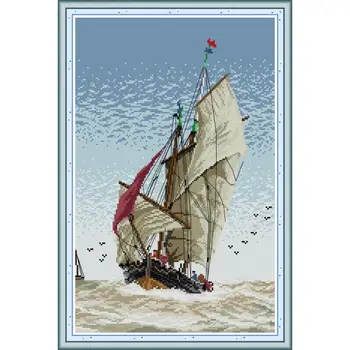 

Everything Is Going Smoothly Pattern Cross Stitch Printed Canvas11CT Fabric Counted Angel Cross Stitch Embroidery Threads Crafts