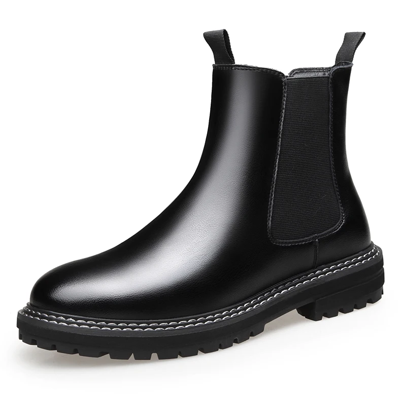 Famoso Marchio Mens Moda Di Lusso Chelsea Stivali Autunno Inverno Scarpe Piattaforma Nera Hommes Bottes Caviglia Botas De Homens Chaussure
