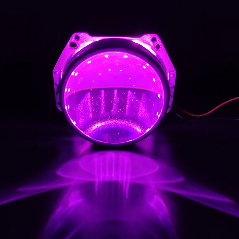 purple Demon Eye Led Light Devil Eyes Для 3 2,5 дюймов Автомобильный головной свет проектор Объектив Мотоцикл HID Xenon Hella Q5 WST 360 градусов SMD - Цвет: purple
