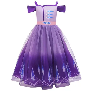 

New Rainbow Unicorn Cosplay Girl Dress Party Elegant Lace Anna Elsa Tutu Formal Ball Gown Princess Baby Dresses 2 5 8 9 Years