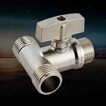 

1/2'' BSP Male Tee Type Brass Plated Electroplated Ball Valve Thick Pipe Fitting Connector Distribution for Water Faucet