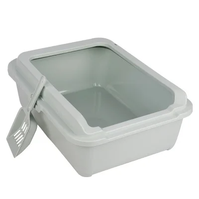 

large size Cat toilet Cat tray Anti-spatter detachable Solid color Semi-closed cat bedpan 40x33x15cm Pet supplies