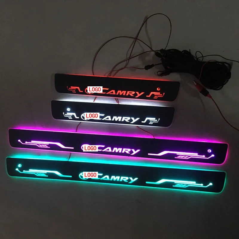 4pcs/set Applicable to Camry Streaming Dynamic LED Lamp Door Welcome Pedal/Dynamic Lighting Vehicle Threshold For toyotaCamry