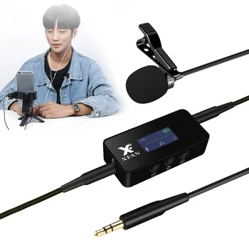 

Collar Clip With 6m Cord Hands Free Camera Lavalier Microphone Studio Omnidirectional OLED Display Condenser Mini Universal