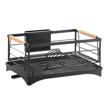 

1 Pc Durable Multifunctional Practical Portable Draining Rack Tableware Storage Rack Dish Rack for Hotel Home Restaurant