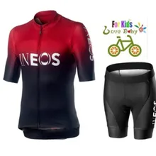 Дышащий Детский комплект из джерси и шортов для велоспорта, детская велосипедная Одежда для мальчиков и девочек, летняя одежда для велоспорта
